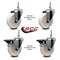 Service Caster 4 Inch Nylon 38 Inch Threaded Stem Caster Set 2 Brakes SCC SCC-TS20S414-NYS-381615-2-PLB-2 - alternate 3